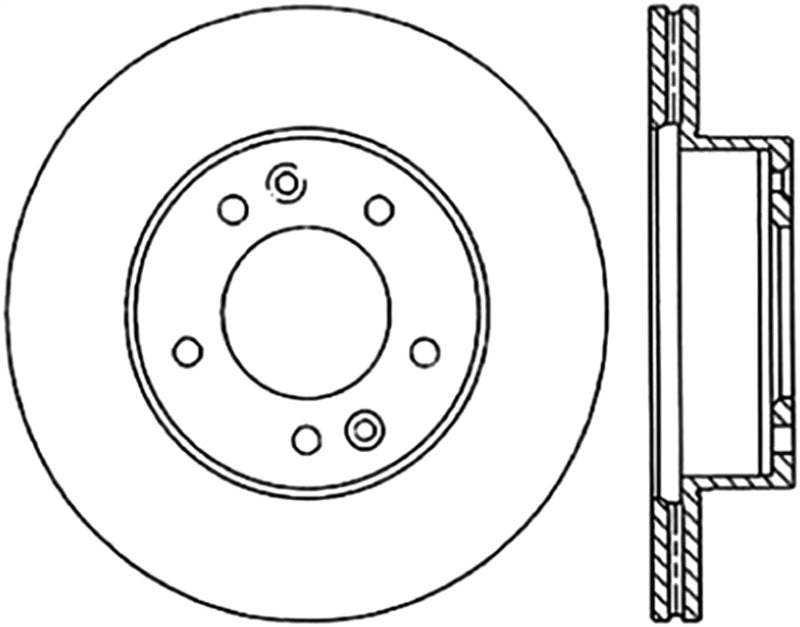 StopTech 89-92 Mazda RX-7 Drilled Left Front Rotor