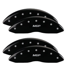 Load image into Gallery viewer, MGP 4 Caliper Covers Engraved Front &amp; Rear SPORT Black finish silver ch