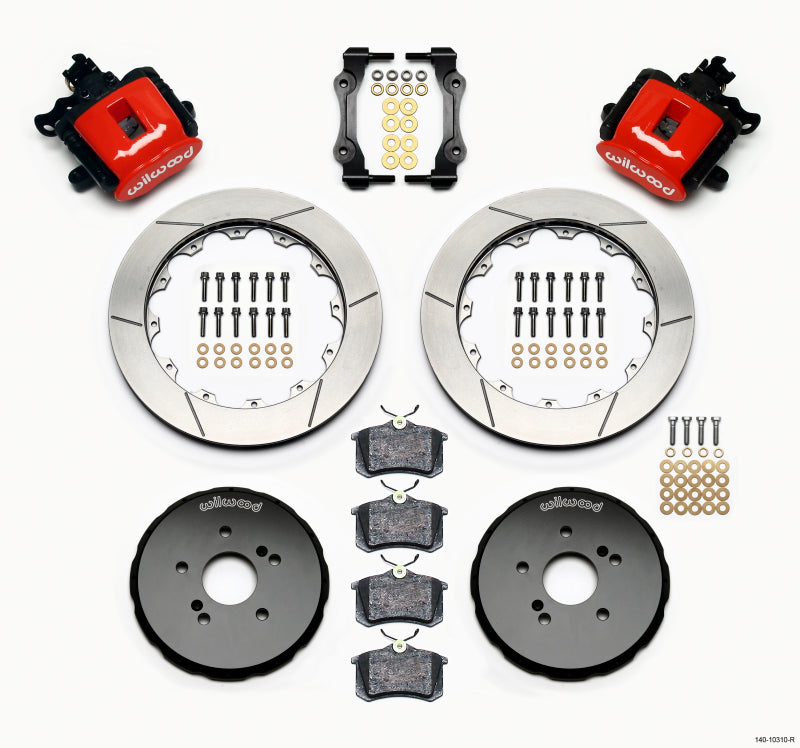 Wilwood Combination Parking Brake Rear Kit 12.88in Red Honda S2000