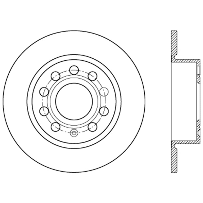 Stoptech 06-19 Audi A3 Premium High-Carbon CRYO-STOP Rear Rotor