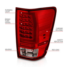 Load image into Gallery viewer, Anzo 04-15 Nissan Titan Full LED Tailights Chrome Housing Red/Clear Lens