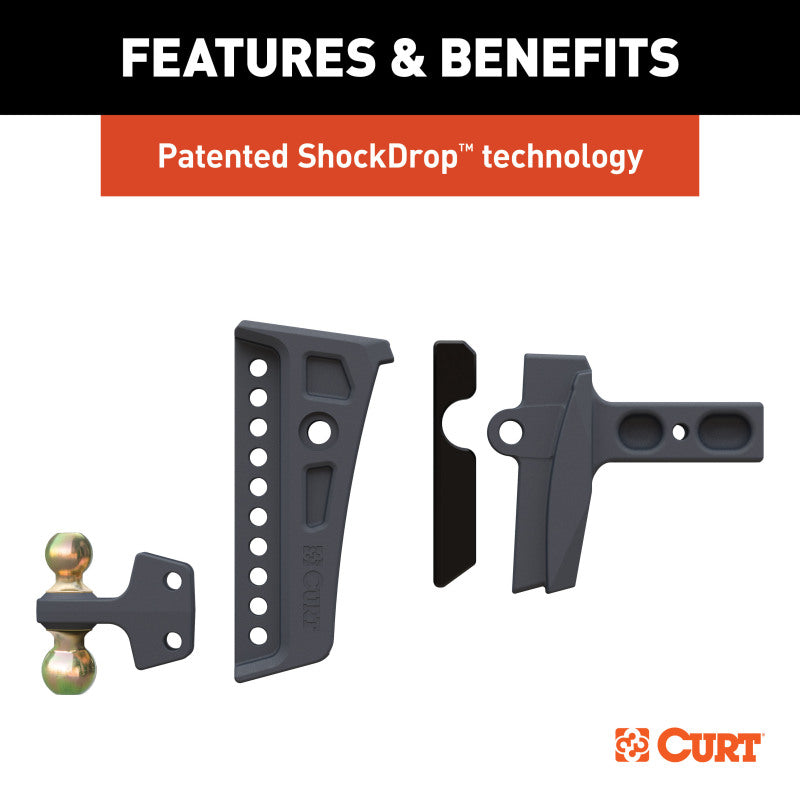 Curt Rebellion XD 2.5in Cushion Hitch Ball Mount