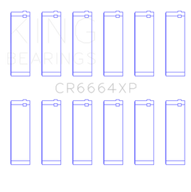 King Engine Bearings Buick V6 (Size 0.020 Oversized) XP - Series Performance Rod Bearing Set