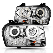 Load image into Gallery viewer, ANZO 2005-2010 Chrysler 300 Projector Headlights w/ Halo Chrome