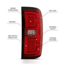 Load image into Gallery viewer, ANZO 2014-2018 Chevy Silverado 1500 LED Taillights Red/Clear