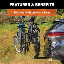 Load image into Gallery viewer, Curt Premium Hitch-Mounted Bike Rack (4 Bikes 2in Shank)