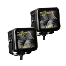 Load image into Gallery viewer, Go Rhino Xplor Blackout Series Cube LED Flood Light Kit (Surface/Threaded Stud Mnt) 2x2 - Blk (Pair)