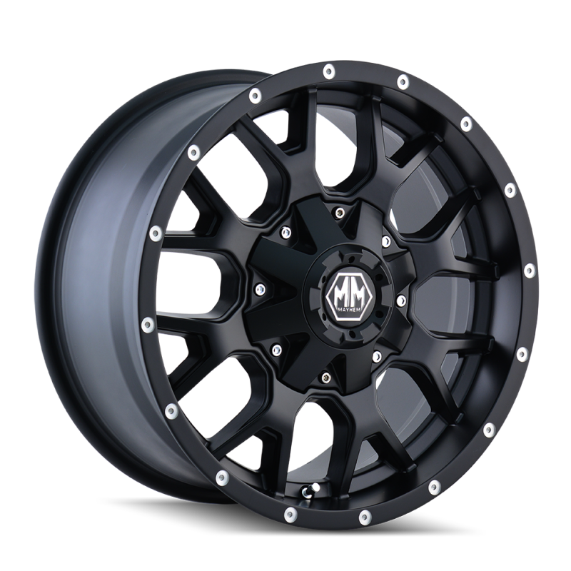 Mayhem 8015 Warrior 18x9 / 8x165.1 BP / 18mm Offset / 130.8mm Hub Matte Black Wheel