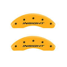 Load image into Gallery viewer, MGP 4 Caliper Covers Engraved Front &amp; Rear MGP Yellow Finish Black Char 2008 Saturn Outlook