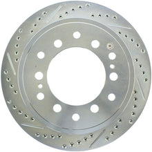 Load image into Gallery viewer, StopTech 10-19 Lexus GX / Toyota 4Runner Select Sport Slotted &amp; Drilled Rear Right Rotor