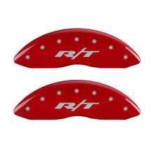 Load image into Gallery viewer, MGP 4 Caliper Covers Engraved Front &amp; Rear RT Red finish silver ch