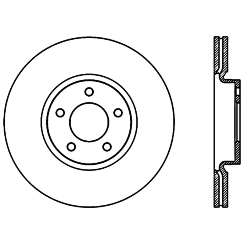 Stoptech 07-09 Mazdaspeed 3 Front High Carbon CRYO-STOP Rotor