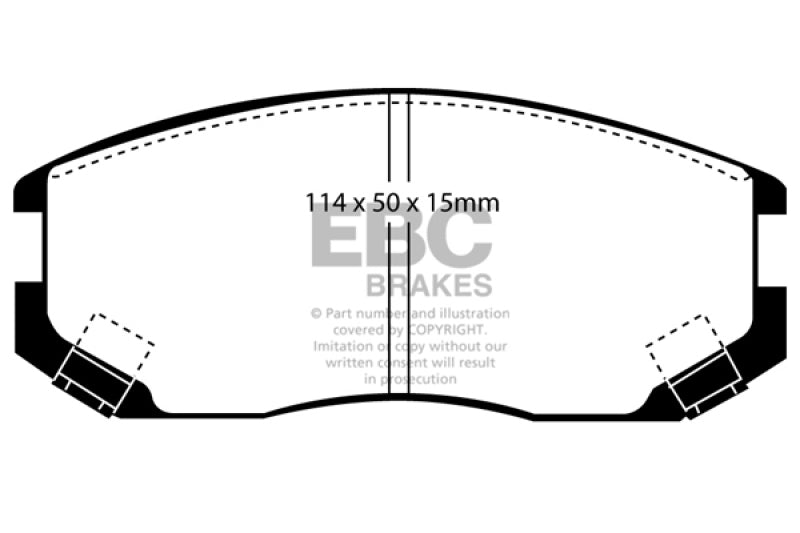 EBC 91-94 Dodge Colt 1.5 Yellowstuff Front Brake Pads