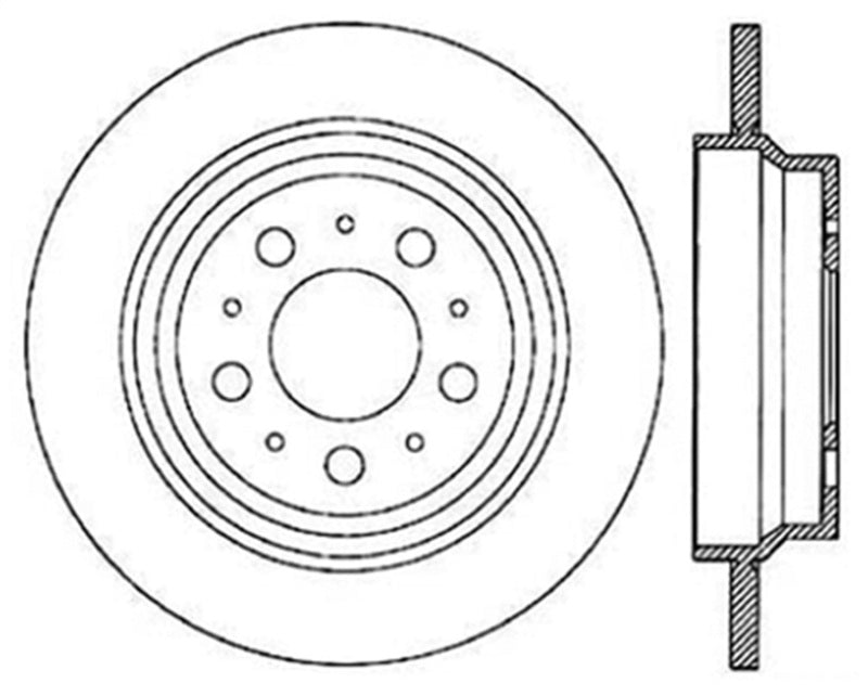 StopTech 01-09 Volvo S60 Cryo Slotted Rear Left Sport Brake Rotor