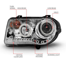 Load image into Gallery viewer, ANZO 2005-2010 Chrysler 300C Projector Headlights w/ Halo Chrome (CCFL) G2
