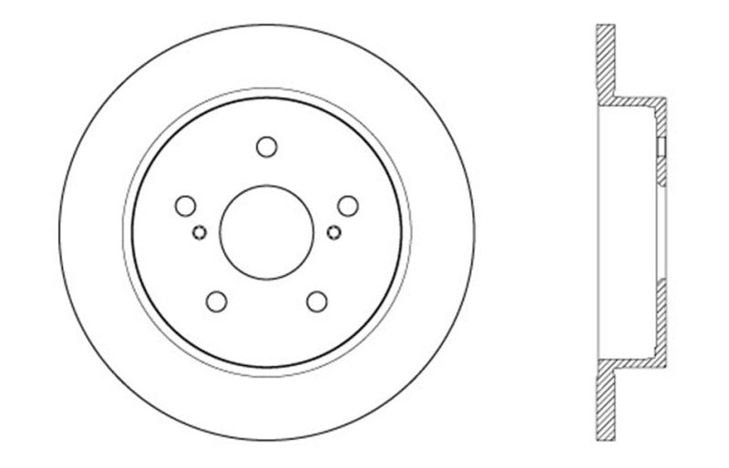 StopTech Sport Cross Drilled Brake Rotor - Front Right