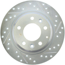 Load image into Gallery viewer, StopTech Select Sport 06-15 Mazda Miata MX-5 Slotted &amp; Drilled Vented Left Rear Brake Rotor