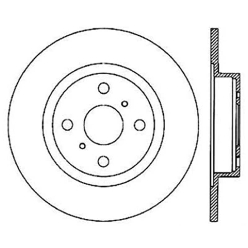 StopTech Power Slot 87-89 Toyota MR2/MR2 Spyder (Exc. Turbo) Rear Right Cryo Slotted Rotor