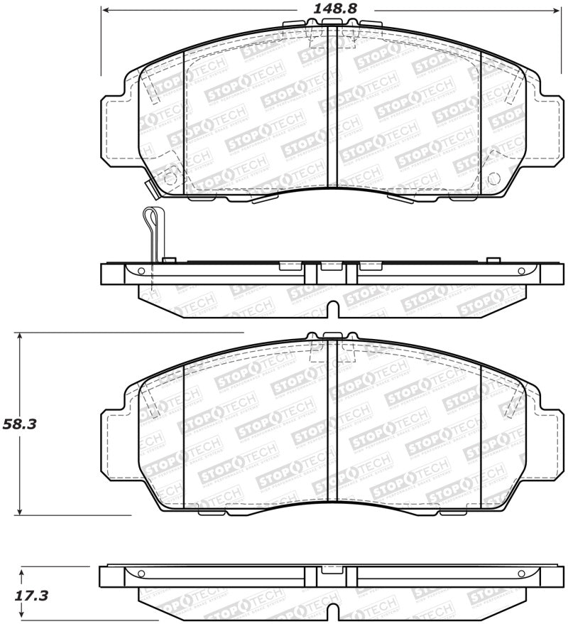 StopTech Street Brake Pads - Front