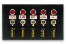 Load image into Gallery viewer, Moroso Toggle Switch Panel - Accesory - 4in x 6.75in - Five On/Off Switches