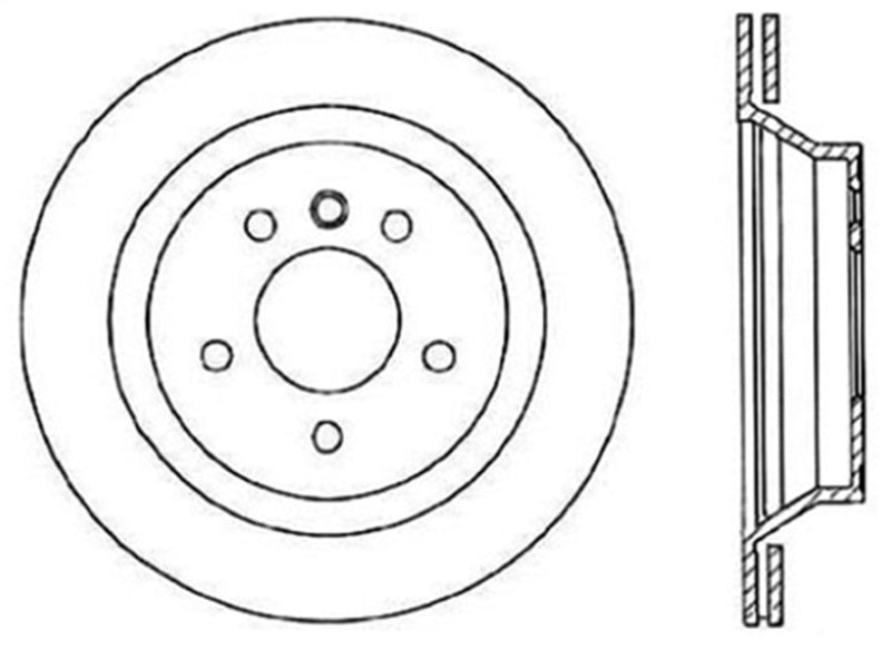 StopTech 95-99 BMW M3 / 98-02 BMW Z3 Sport Cryo Slotted & Drilled Rear Right Rotor