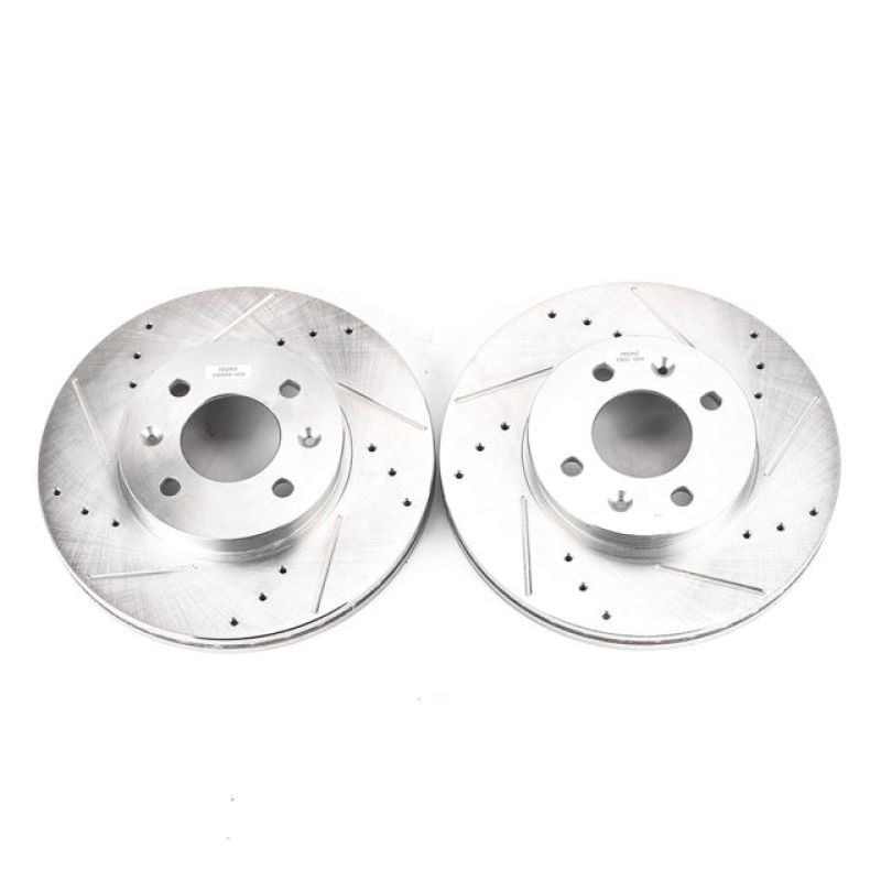 Power Stop 06-11 Hyundai Accent Front Evolution Drilled & Slotted Rotors - Pair