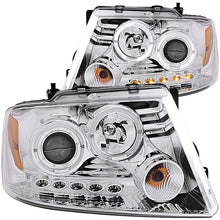 Load image into Gallery viewer, ANZO 2004-2008 Ford F-150 Projector Headlights w/ Halo and LED Chrome G2