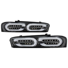 Load image into Gallery viewer, Spyder Chevy Camaro 16-18 Halogen LED Tail Lights Black ALT-YD-CCAM16HAL-SEQ-BK