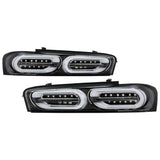 Spyder Chevy Camaro 16-18 Halogen LED Tail Lights Black ALT-YD-CCAM16HAL-SEQ-BK