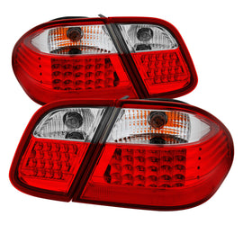 xTune Mercedes Benz W208 Clk 98-02 LED Tail Lights Red Clear ALT-JH-MBW20898-LED-RC