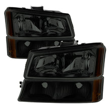 Load image into Gallery viewer, xTune Chevy Silverado 2500HD 03-06 Crystal Headlights w/ Bumper Lights HD-JH-CSIL03-AM-BSM-SET