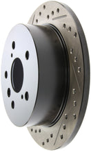 Load image into Gallery viewer, StopTech 02-06 Lexus ES 250/300/330/350 / 05-07 Toyota Avalon Slotted &amp; Drilled Right Rear Rotor