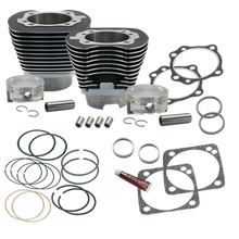 Load image into Gallery viewer, S&amp;S Cycle 99-06 BT 4 1/8in Bore Cylinder &amp; Pistons Kit For Early Production S&amp;S T117 Engine - WBlack