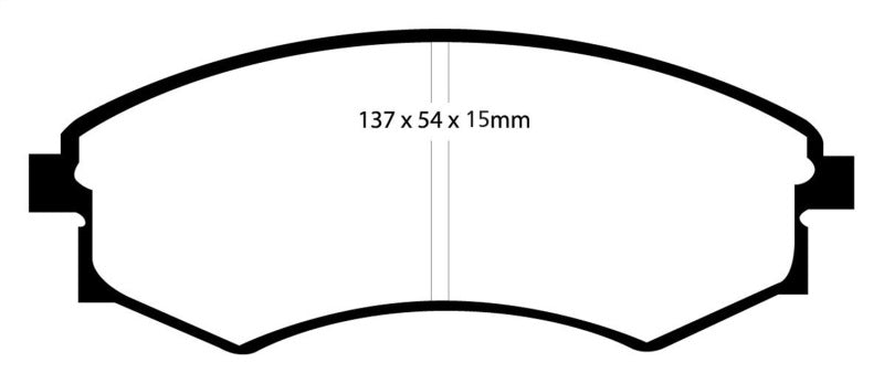 EBC 92-95 Hyundai Elantra 1.6 Greenstuff Front Brake Pads