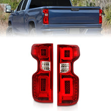 Load image into Gallery viewer, Anzo 19-21 Chevy Silverado Work Truck Full LED Tailights Chrome Housing Red Lens G2(w/C Light Bars)
