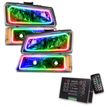Load image into Gallery viewer, Oracle Chevrolet Silverado 03-06 Square Halo Kit - ColorSHIFT w/ 2.0 Controller