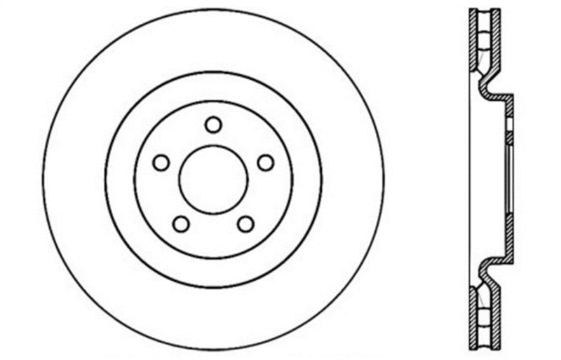 StopTech 07-13 Mustang Shelby / 10-13 GT / 12-13 Boss 302 Fr Left Drilled CRYO-STOP Brake Rotor