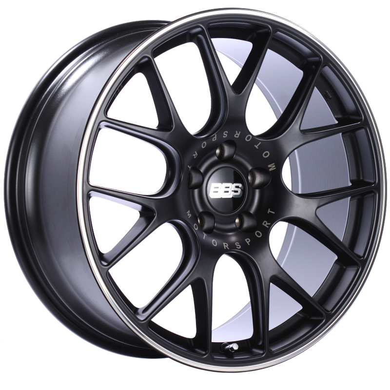 BBS CH-R 20x9 5x112 ET25 Satin Black Polished Rim Protector Wheel -82mm PFS/Clip Required