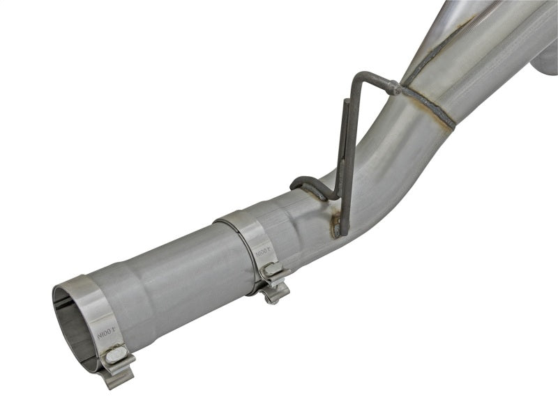 aFe LARGE Bore HD 4in Dual DPF-Back SS Exhaust w/Polished Tip 16-17 GM Diesel Truck V8-6.6L (td) LML