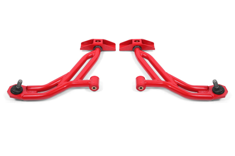 BMR 10-14 Ford Mustang / Shelby GT500 Non-Adj. Lower A-Arms (Poly/Delrin) - Red - GTR Auto