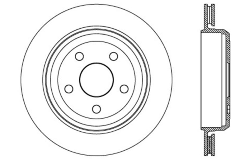 StopTech Slotted & Drilled Sport Brake Rotor 11-15 Jeep Grand Cherokee (Excludes SRT8)