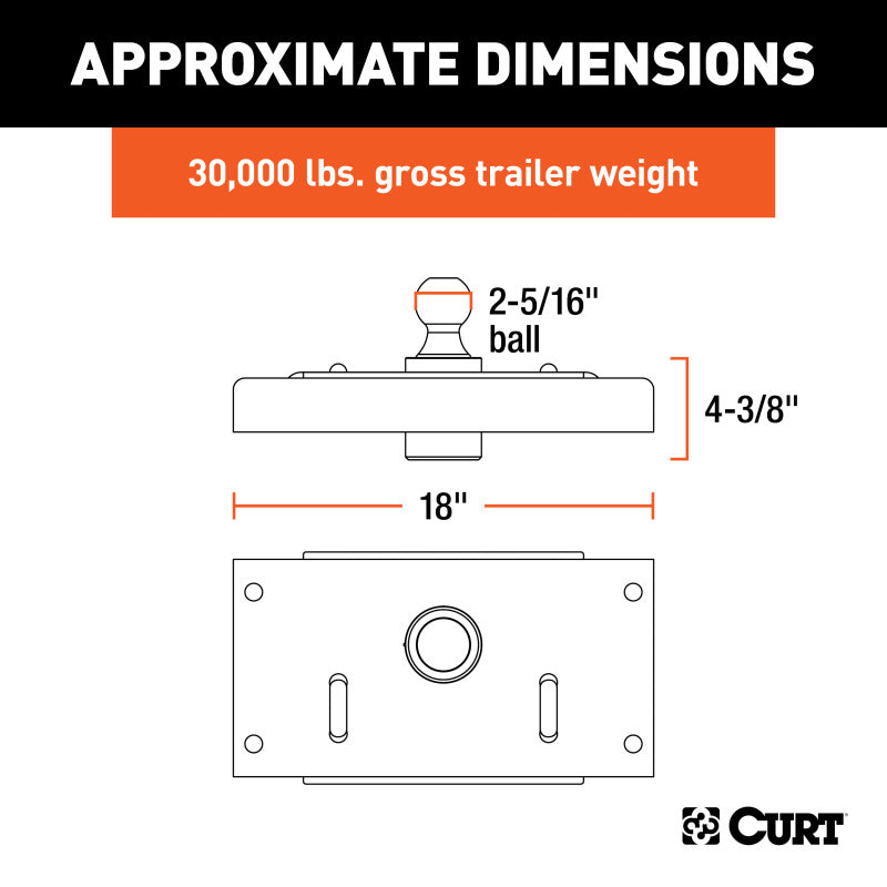 Curt 14-17 Ram 2500 OEM-Style Gooseneck Hitch