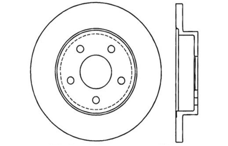 StopTech 05-09 Pontiac G5/05-10 G8 / 05-08 Chevrolet Cobalt Slotted & Drilled Rear Right Rotor