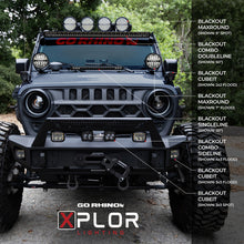 Load image into Gallery viewer, Go Rhino Xplor Blackout Combo Series Dbl Row LED Light Bar w/Amber (Side/Track Mount) 40in. - Blk