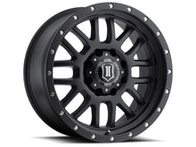 Load image into Gallery viewer, ICON Alpha 20x9 5x150 16mm Offset 5.625in BS 110.1mm Bore Satin Black Wheel