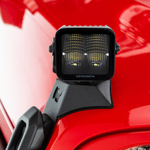 Load image into Gallery viewer, Go Rhino Xplor Blackout Series Cube LED Flood Light Kit (Surface/Threaded Stud Mnt) 3x3 - Blk (Pair)