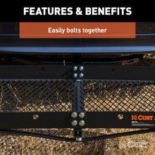 Load image into Gallery viewer, Curt 48in x 20in Tray-Style Cargo Carrier (Fixed 1-1/4in Shank w/2in Adapter)