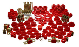 Energy Suspension 97-06 Jeep Wrangler TJ (w/ 1in Body Lift Kit) Red Hyper-Flex Master Bushing Set - GTR Auto