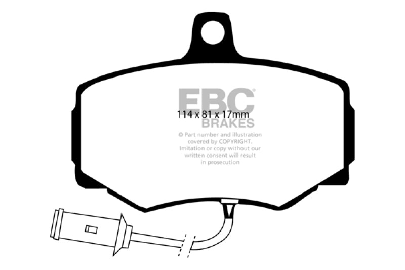 EBC 86-87 Jaguar XJ6 3.6 Yellowstuff Front Brake Pads