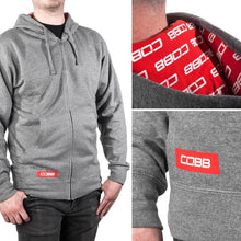 Load image into Gallery viewer, Cobb Grey Zippered Hoodie - Size Medium